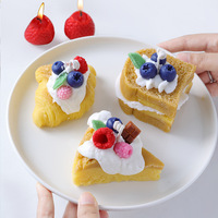 Groothandel realistische desserttaartvormige geurkaarsen van sojawas, decoratie voor thuis, cadeau voor verjaardagsfeestjes, handgemaakte novelty aromakaarsen