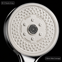 Pommeau de douche à main filtré haute pression, fin et large, avec mode brume, finition chromée, pour usage hôtelier