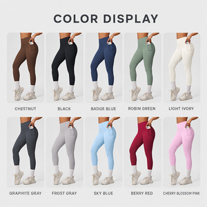 Leggings Deportivos para Mujer, Cintura Alta, Acabado Mate, Sensación de Segunda Piel, Bolsillo para Teléfono, Transpirables, Elásticos, para Gimnasio y Running - Product Image 4