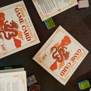 Apprenez à jouer au Mahjong : Guide de scores et règles du Mahjong <span class=keywords><strong>anglais</strong></span>, cartes de jeu rapides, imperméables et pliables - Product Image 4