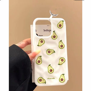 เคสโทรศัพท์ลายการ์ตูนผลไม้ต่างๆ เช่น อะโวคาโด ทุเรียน ฝรั่ง ลายเปลือกหอยย่น สำหรับ <span class=keywords><strong>iPhone</strong></span> 16 15 14 13 12 <span class=keywords><strong>11</strong></span> Pro Max - Product Image 5
