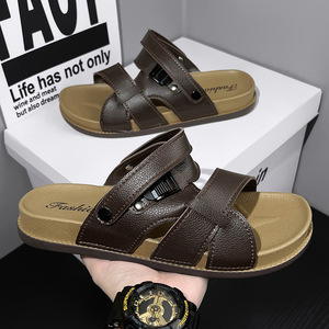 Men's Retro Casual Sandals Lightweight Cushioning Waterproof Breathable Arch <b>Support</b> Outdoor Beach Walking - Product Image 2