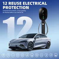 Cargador para Vehículos Eléctricos GDON de 11 kW Trifásico Tipo 2 Nivel 2 EVSE, Estación de Carga de 16 A con Pantalla LCD de 4.3 Pulgadas y RFID