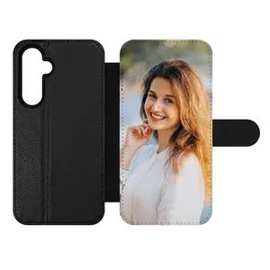 Hochwertige Sublimations-Kartentasche DIY einfarbige PU-Leder-Kartentasche für Galaxy A55/A35/A25/A05/A05S/A15
