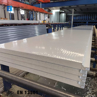 Panel Dinding Logam Baja Modern untuk Luar Ruangan, Gudang Pabrik, Tahan Air, Isolasi Polyurethane 50mm, Panel Sandwich Busa PU