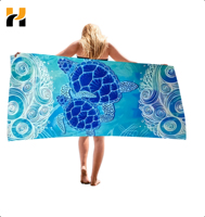 Sand Free Digital Print logo Microfiber Beach Towel OEM Custom Microfiber Printed Beach Towel With logo