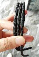 Corde en papier imperméable noire à 3 brins de 4mm pour le tissage de chaise tricoté pour l'emballage