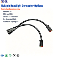 Adaptateur de câblage automobile H10 Deutsch DT isolé en PBT pour feux LED, conversion de phares, Plug & Play