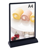 Boîtes lumineuses LED fines rechargeables format A4 pour la publicité, support de table, panneau d'affichage de menu pour bar et restaurant