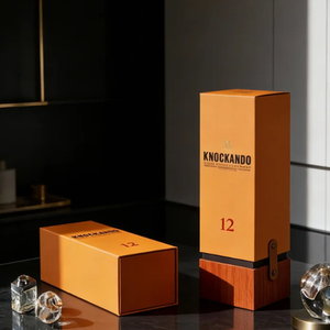 Caja de Regalo de Madera Premium <span class=keywords><strong>Knockando</strong></span> - Hebilla de Cuero con Textura de Madera, Empaque de Whisky Impreso Personalizado para Regalos de Alcohol de Lujo - Product Image 5