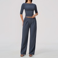 Nouvel ensemble de vêtements de sport pour femmes, décontracté, pour la course à pied, la gym, le fitness, le yoga, séchage rapide, vêtements de sport