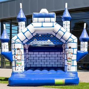 Château gonflable bleu et blanc Fournisseurs de videurs vérifiés Maison de rebond de fête Château sautant gonflable - Product Image 1