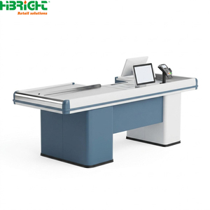 Modern Stainless Steel <b>Checkout</b> <b>Counter</b> Cash Register Payment Table POS Retail <b>Counter</b> for Supermarket Wholesale Market - Product Image 1