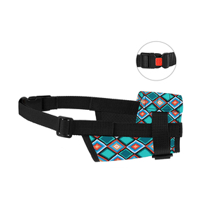 작은 중형 대형 개를위한 개 총구 부드러운 통기성 나일론 안전 패턴 입 커버 안티 물린 짖는 인쇄 애완 동물 총구 - Product Image 2