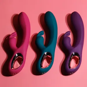 ZWFUN 2024 Rabbit Vibrator Wiederauf ladbarer Silikon dildo für Frauen G-Punkt Klitoris Massage Double Vibration Sexspielzeug für Frauen