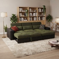 Ensemble de canapé-lit Chesterfield de luxe convertible avec structure en bois, capitonné moderne, pour appartement, hôtel, villa, salon