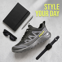 Chaussures basses en mesh pour hommes, légères, confortables, décontractées, chaussures de travail modernes, chaussures de marche quotidiennes