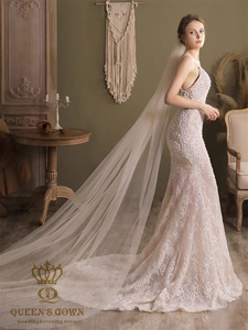 QUEENSGOWN luxe voiles de mariée brillant paillettes maille tissu haute qualité robe de mariée accessoires brillant paillettes voiles - Product Image 2