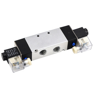 Vanne solénoïde à double bobine 4V420-06, 2 positions, 5 voies, port 1/2 pouce, DC12V DC24V AC110V AC220V, vanne de régulation de gaz - Product Image 1