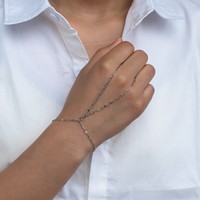 Bracelet de doigt tendance en acier inoxydable pour femme, motif géométrique, accessoire de mode estival pour soirée