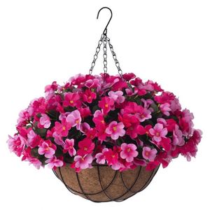 Mùa Thu Treo Giỏ Cho Ngoài Trời <span class=keywords><strong>Coco</strong></span> Coir Lót Nồi Rau Giỏ <span class=keywords><strong>3</strong></span> <span class=keywords><strong>Tier</strong></span> Dệt Đay Lưu Trữ Chậu Hoa Tường Vừa - Product Image 2