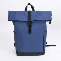 Mochila Unisex Impermeable Expandible de PU para Ordenador Portátil, Mochila de Negocios Personalizada, Forro de Poliéster, Cierre de Cremallera, Letras para Hombres