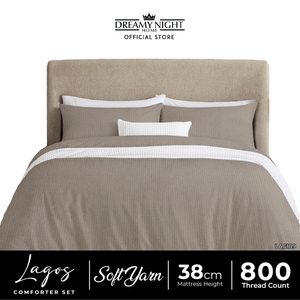 Lagos <span class=keywords><strong>Comforter</strong></span> Set Nữ Hoàng Kích thước mềm cotton pha trộn sang trọng bộ đồ giường cho giấc ngủ thoải mái và phong cách - Product Image 4