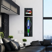 Décoration murale artistique personnalisée en résine de fibre de verre peinte à la main, sculpture de cadre de voiture de course F1, modèle de voiture de course imité Ksart