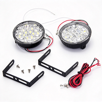 Lumière de travail LED 3,5 pouces 18W, lumière DRL 2 en 1, étanche IP65, lampe de conduite auxiliaire 12V, lumière de jour pour véhicule