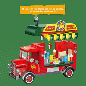 Set de Bloques de Construcción de Camión de Tacos Mexicano, 615 Piezas, Modelo de Carrito de Comida, Juguete STEAM, Decoración para el Hogar, Regalo para Niños - Product Image 4