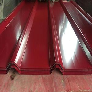 Top vente 0.3mm 0.4mm 0.5mm d'épaisseur Dx51d Z30 Z45 <span class=keywords><strong>RAL</strong></span> <span class=keywords><strong>3024</strong></span> IBR PPGI tôle de toiture en acier galvanisé enduit de couleur ondulée - Product Image 4