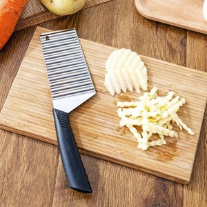 Cortador de Patatas Onduladas de Acero Inoxidable, Rebanador de Verduras y Frutas, Cuchillo Ondulado para Patatas, Herramienta para Hacer Patatas Fritas - Product Image 2