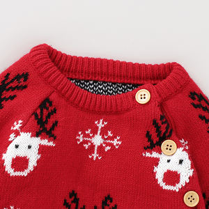 Mimixiong OEKO-TEX <strong>Baby</strong> <strong>Christmas</strong> Romper Knitted Cute Deer <strong>Newborn</strong> Bebes Long Sleeve Overalls Jumpsuit Toddler Warm <strong>Outfits</strong> - Product Image 4