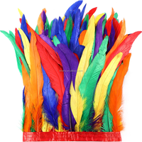 Décoration en plumes de coq de haute qualité, pompon suspendu pour la décoration de fête, la couture de vêtements, les accessoires de tête et de taille