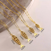 Collier pendentif poisson mobile en cuivre, luxe léger, personnalisé, motif animal