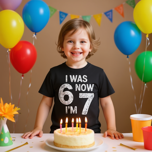 T-shirt vintage pour anniversaire de 7 ans, j'avais 6 ans, maintenant je suis de 7 ans, Alpha Design - Product Image 3