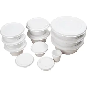 Özelleştirilebilir biyobozunur tek kullanımlık sofra gıda sınıfı microwabowl kase ve tasfiye kutusu Premium kalite tabaklar