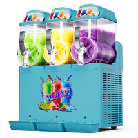 Distributeur de boissons de qualité supérieure, machine à slush commerciale à trois cylindres, couleur noire, machine à slush pour boissons