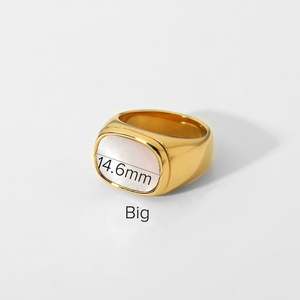 Anillo de Oro de Acero Inoxidable 316L con Baño de Oro PVD de 18k y Circonita, Diseño de Cuerno, Alta Calidad, Resistente al Agua y al Deslustre, Joyería para Mujer - Product Image 6