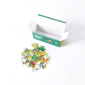 Thiết kế mới nhất 4 + trẻ em khủng long chủ đề động vật Trò chơi giáo dục trẻ em ghép hình câu đố với bao bì Câu Đố ghép hình - Product Image 4