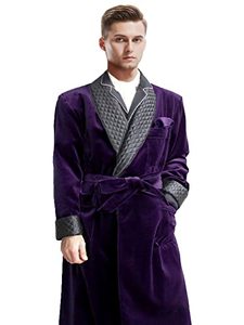 <span class=keywords><strong>Veste</strong></span> longue <span class=keywords><strong>de</strong></span> smoking pour <span class=keywords><strong>homme</strong></span> avec ceinture, robe <span class=keywords><strong>de</strong></span> smoking en velours, col châle, robe <span class=keywords><strong>de</strong></span> chambre matelassée - Product Image 3