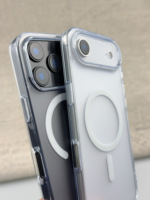 Coque antichoc magnétique transparente Heybingo pour iPhone 17 Pro Max/17/16/15/14 en acrylique+TPU+Bayer, anti-jaunissement et anti-chute