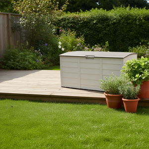 Caja de Almacenamiento Exterior de Plástico con Cerradura de 75 Galones para Herramientas, Cojines, Juguetes y Uso en el Jardín - Product Image 2