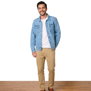 Chaqueta vaquera para hombre, transpirable, temporada de invierno, venta al por mayor, precios económicos, Chaquetas vaqueras de corte regular para hombre - Product Image 1