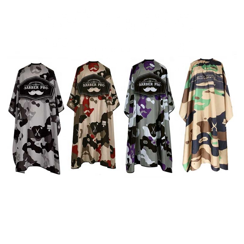 Профессиональные парикмахерские накидки из полиэстера с принтом и эластичным металлическим крючком