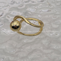 2024 Hot Ins 18K plaqué or à la mode Couple anneaux ensemble réglable argent laiton cuivre femmes hommes fiançailles mariages en gros en vrac