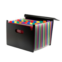 Cubierta de fábrica tamaño A4 Arco Iris 12 y 24 bolsillos carpeta organizadora de archivos carpeta de archivos de oficina nueva llegada carpeta de archivos en expansión
