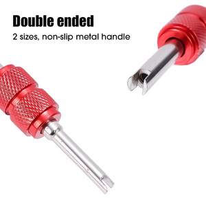 Llave de doble punta para válvulas de aire acondicionado automotriz de aleación de aluminio, herramienta para reparación de automóviles - Product Image 2