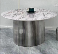 Table basse de luxe légère, ronde, salon, maison, design italien minimaliste, table à thé en acier inoxydable de forme spéciale