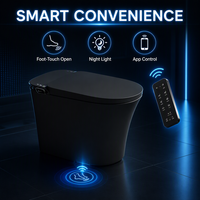 Télécommande intelligente pour bidet allongé, pour salle de bain domestique, avec chasse d'eau automatique, lavage à l'eau chaude, siège chauffant, sécheur d'air et capteur de lumière nocturne